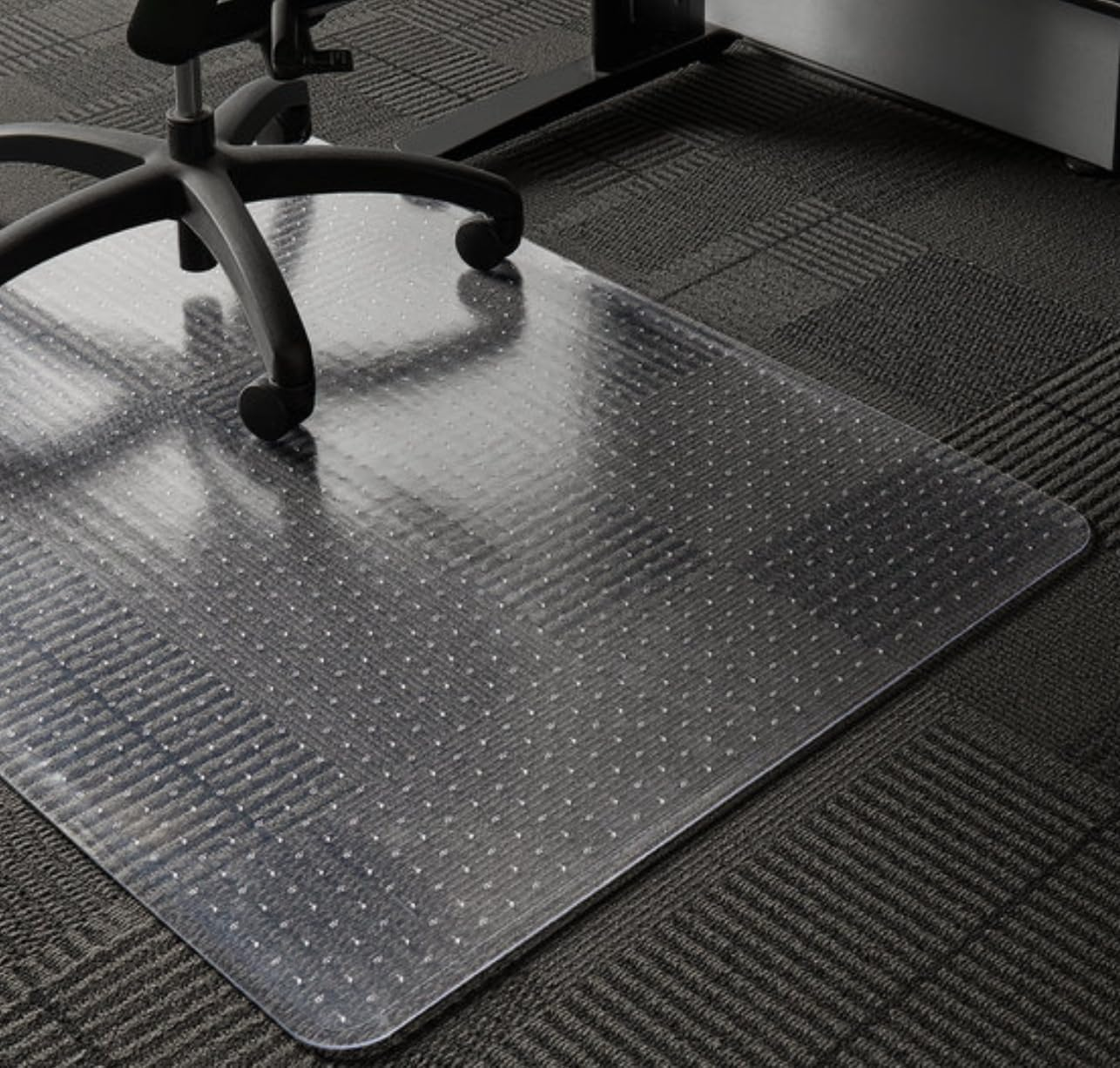 Carpet Protector Mat, 140X90Cm Anti-Slip Floor Mat for Office, Desk & Gaming Chairs image number 1