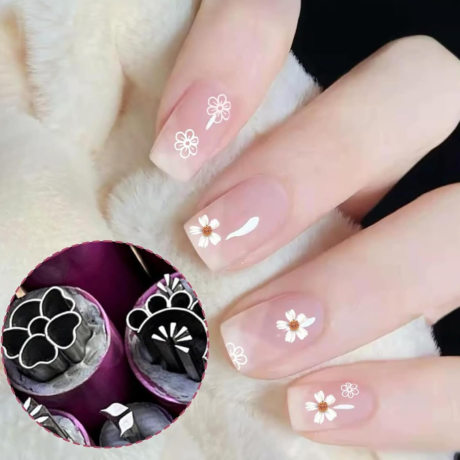 Stamp Nail Tool,15X Nail Tools Stamp with 6 Different Art Patterns - Stamper Tool Graffiti Art Dotting Tools Design for Women Girls Stamping Plate image number 3