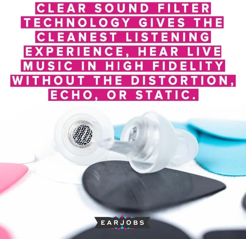 Earjobs&trade; MUSICMATE&reg; PRO High Fidelity Music Ear Plugs - Best Noise Reduction for Musicians, Concerts, Festivals & Drummers (Earplugs, Lanyard and Case) image number 3