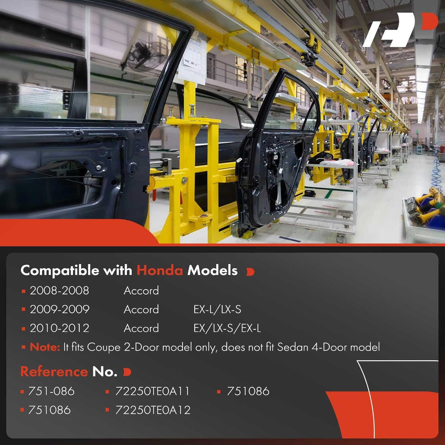 A-Premium Window Regulator with Motor Replacement for Honda Accord 2008-2012 Front Left image number 5