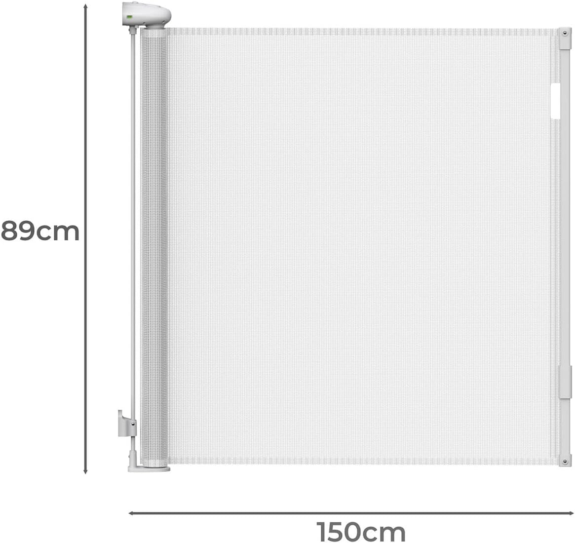 Bopeep Safety Gate, Adjustable Retractable Mesh Barrier for Children and Pets, Quiet Operation, Flexible Installation, Stair and Doorway Guard(150Cm X 89Cm, Grey) image number 2