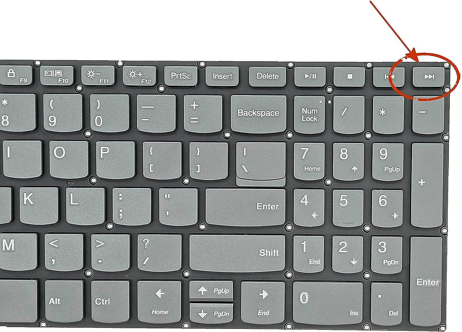Replacement Keyboard for Lenovo Ideapad 3-15IIL05 3-15ADA05 3-15ARE05 3-15IGL05, Ideapad 330S-15Ikb 330S-15Arr & Ideapad S340-15IWL S340-15API S340-15IIL Series Laptop, US Layout - With Backlit image number 2