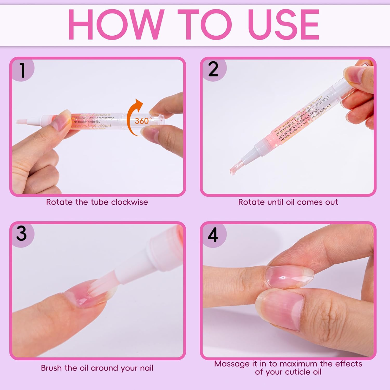 2PCS Cuticle Oil Pen for Nails,Nail Oil Pen for Nail Care,Cuticle Oil for Nails with Nail File,Nail Oil Cuticle Prevent Dry Cracking and Hangnails,Deep Nourishment(Lily & Aloe Flavor) - Blueberry  Apple Flavor image number 4