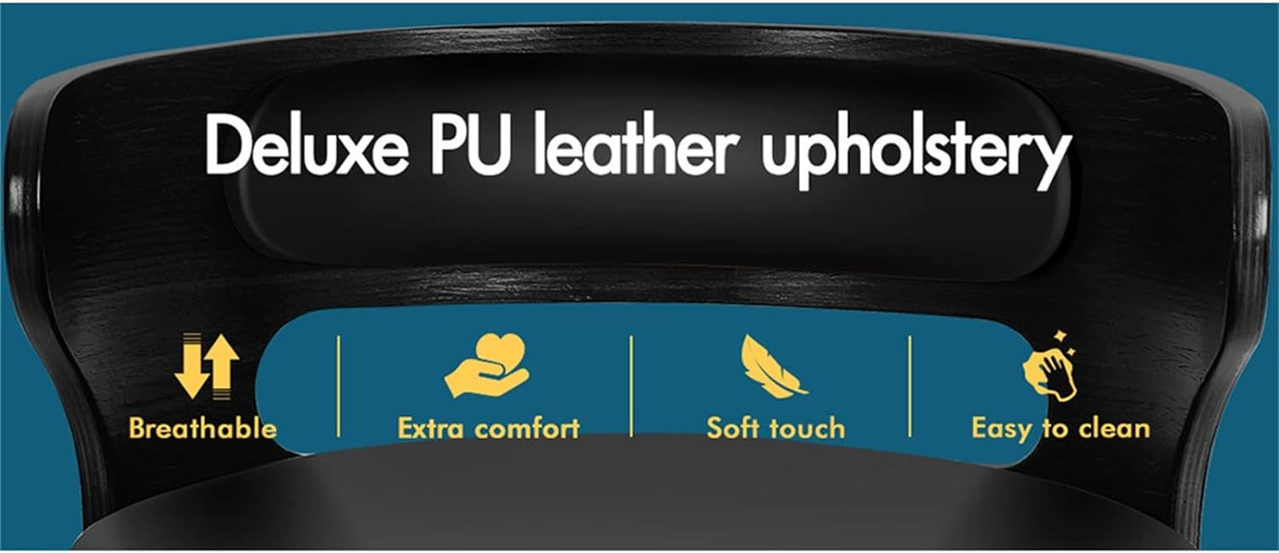 ALFORDSON Set of 2 Bar Stool Ramiro Adjustable Kitchen Stool Swivel Counter Wooden Dining Chair in 61-82Cm Seat Height with Gas Lift, All Black Bar Sets for Home Dining Room Cafe Shops Bars image number 3