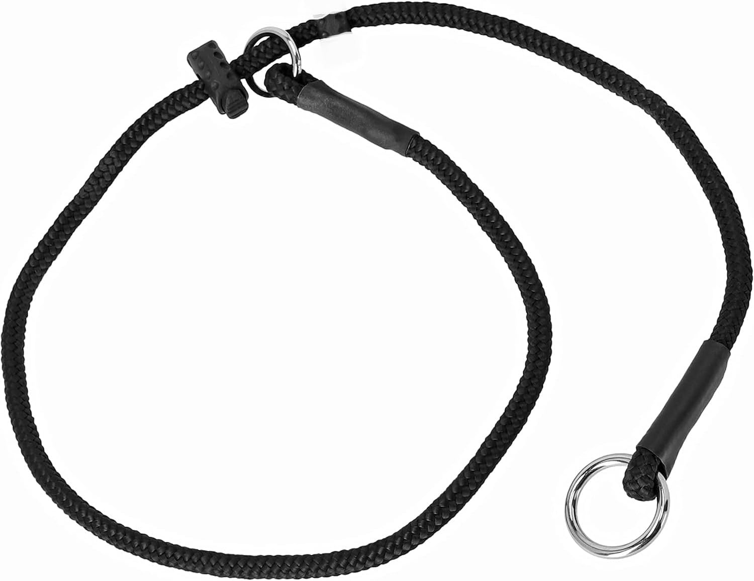 Dog Training Nylon Traction Rope, Non Slip Collar Type, Heavy-Duty anti Pull Traction Rope, Suitable for Medium and Large Dogs (Black, M) image number 2