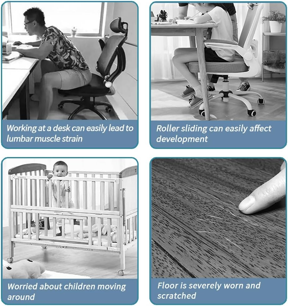 TOMVAES 10 PCS Rubber Furniture Coasters Wheels Stoppers, Anti-Sliding Sofa Bed Roller Stopper, Caster Cups Pads for Furniture Feet and Floors Protectors image number 3