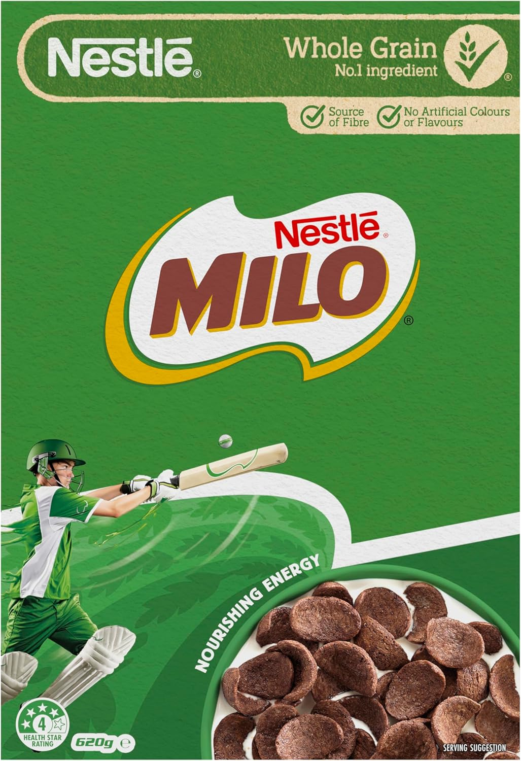 Milo Cereal Whole Grain Energy & Fibre Breakfast Cereal 620 G