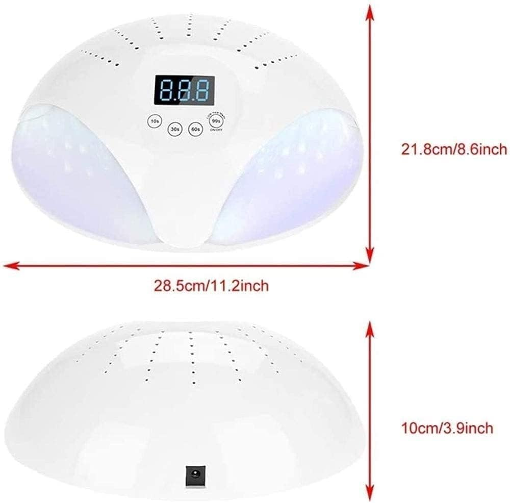 LED Nail Lamp,Nail Dryer, UV Nail Lamp with 4 Timers Settings for Two Hands, Automatic Sensor for Portable Handle Gel Nail UV Light(Pink) image number 2