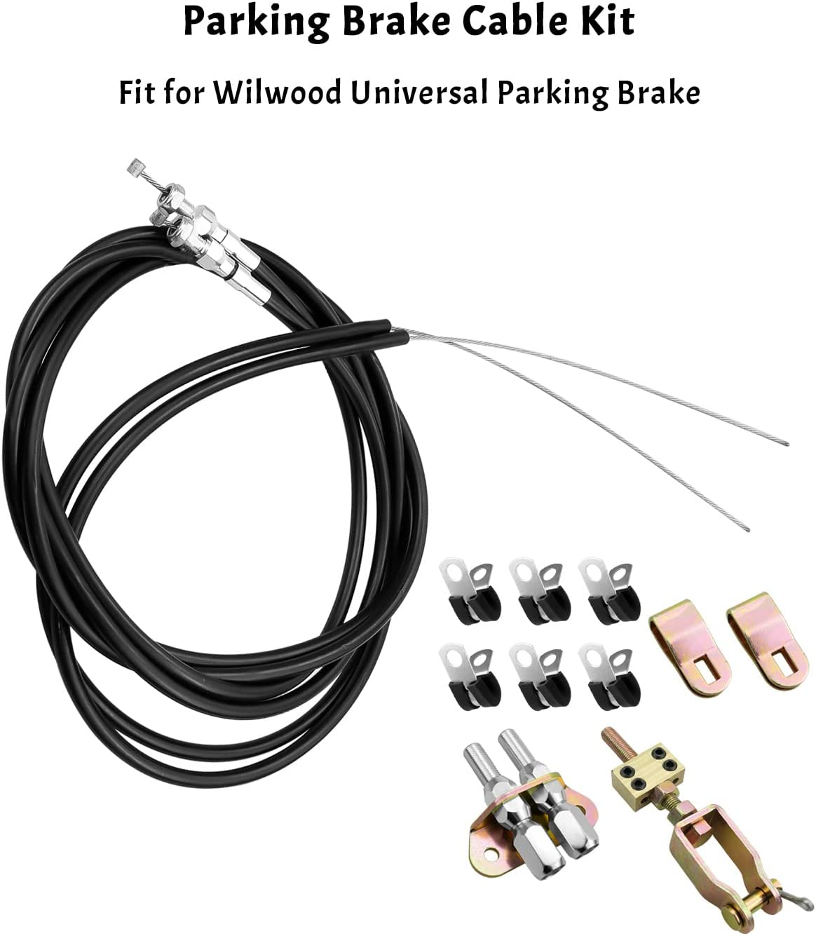 330-9371 Parking Brake Cable Kit Fit for Wilwood 110" Long Cables with a 97" Long Sheath, Universal Emergency Brake Cable Repair Kit image number 5