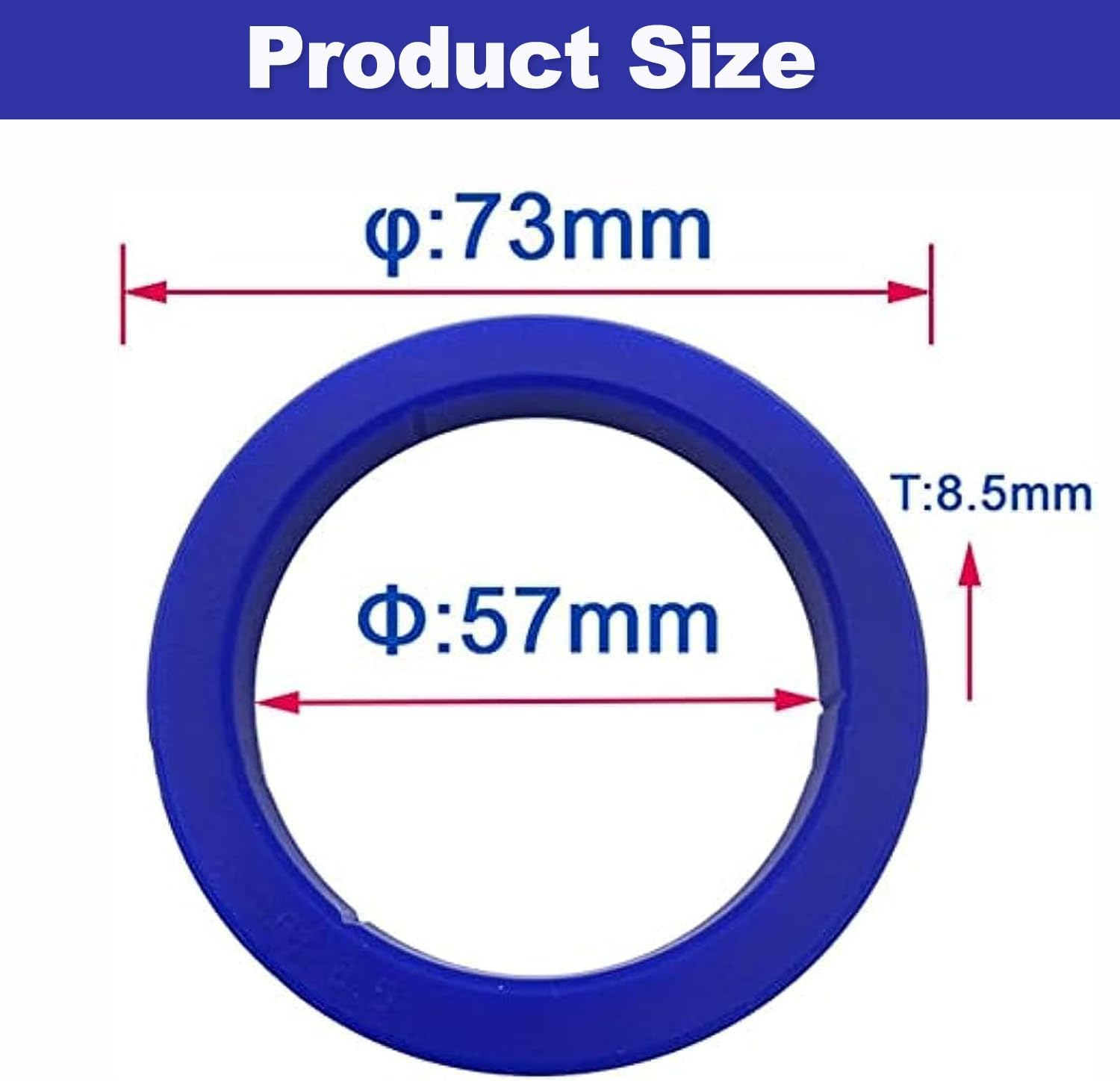 2Pcs Coffee Machine Group Head Seal Gasket Gaggia E61 Head Sealing Ring Group Head Gasket Coffee Machine Accessories 8.5Mm Thick with VBM Compatible with Faema E61/E98 Espresso Machine image number 5