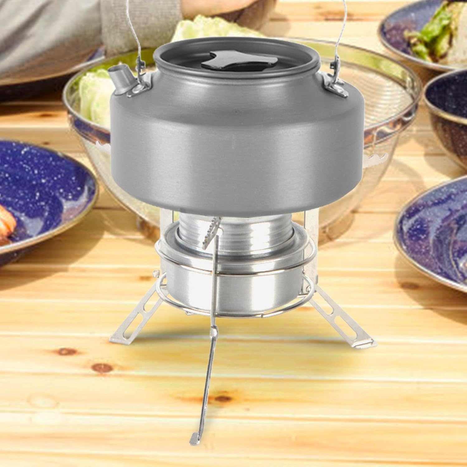 Alcohol Stove for Camping,Alcohol Burner Camp Stoves with Support Rack - Lightweight Camping Gear, Alcohol Furnace for Backpacking, Picnic Hiking image number 5