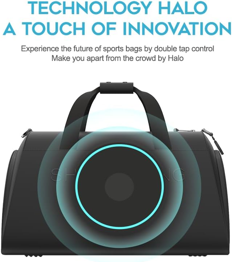 Sports Bag - Generating O3 to Eliminate Odors, Built-In Shoe Zone & Travel-Ready(Grey)