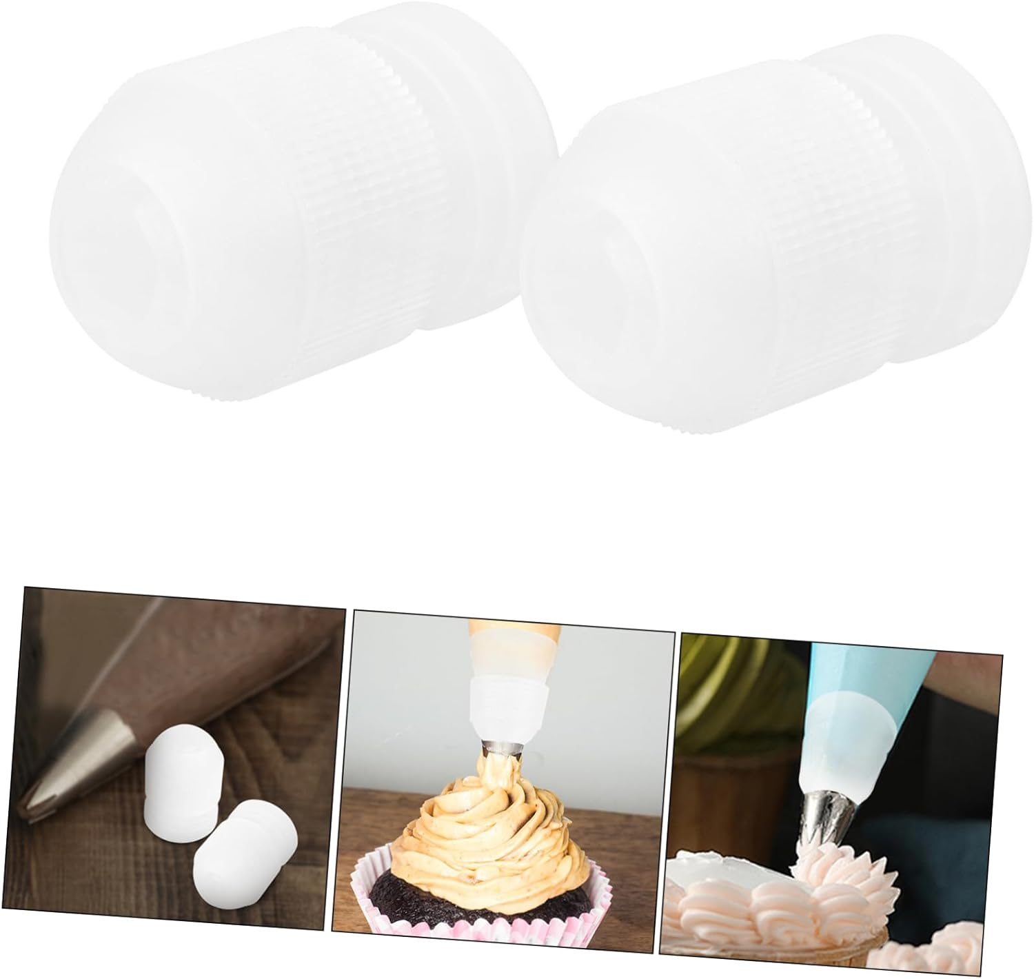 SHOWERORO 20Pcs Cake Decorating Piping Couplers Baking Tool Adapter Cake Piping Bag Tips Easy to Use for DIY Desserts image number 6