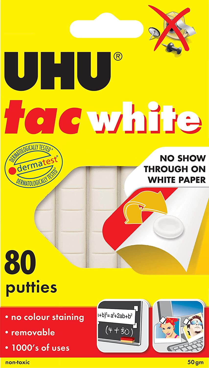 UHU Re-Usable Tac 80 Adhesive Putties, White, (33-39565) image number 4