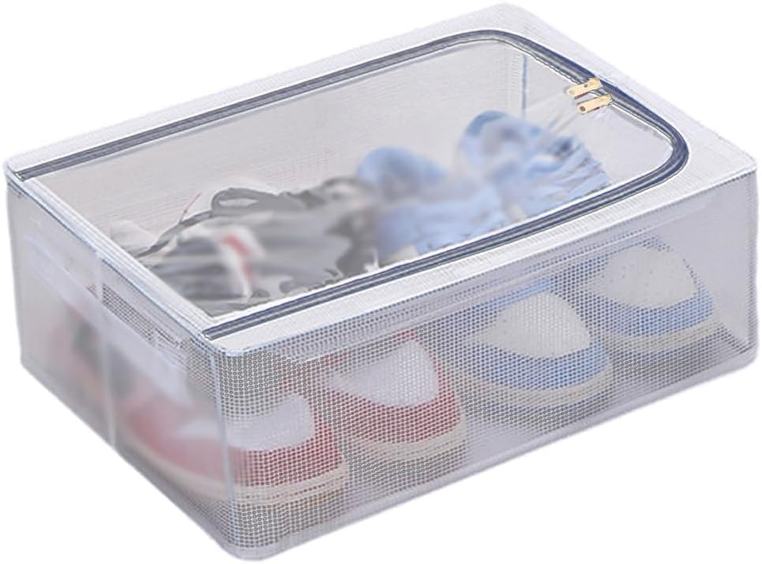AIMALL Transparent Foldable Shoe Storage Box Set with Steel Frame, Dustproof Moisture-Proof, Installation-Free Visible Shoe Organizer for Home Use image number 1