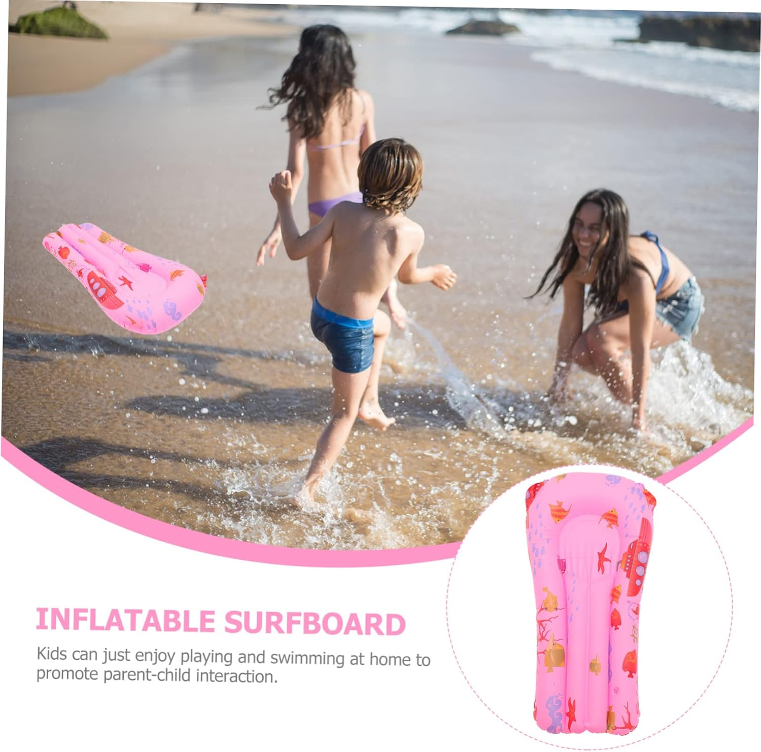 BESPORTBLE Inflatable Surfboard for Swimming Made of PVC Material for Boy Girl'S Water Activities Floating Toy for Pool Beach Use image number 1