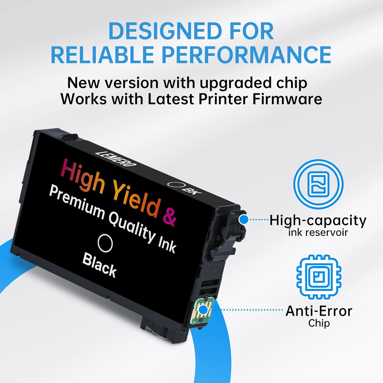 LEMERO Remanufactured Ink Cartridge Replacement for Epson 220 220XL - for Epson Workforce WF-2750 WF-2760 WF-2630 WF-2650 XP-420 XP-320 WF-2660 XP-424 (Black Cyan Magenta Yellow, 4 Pack) image number 4