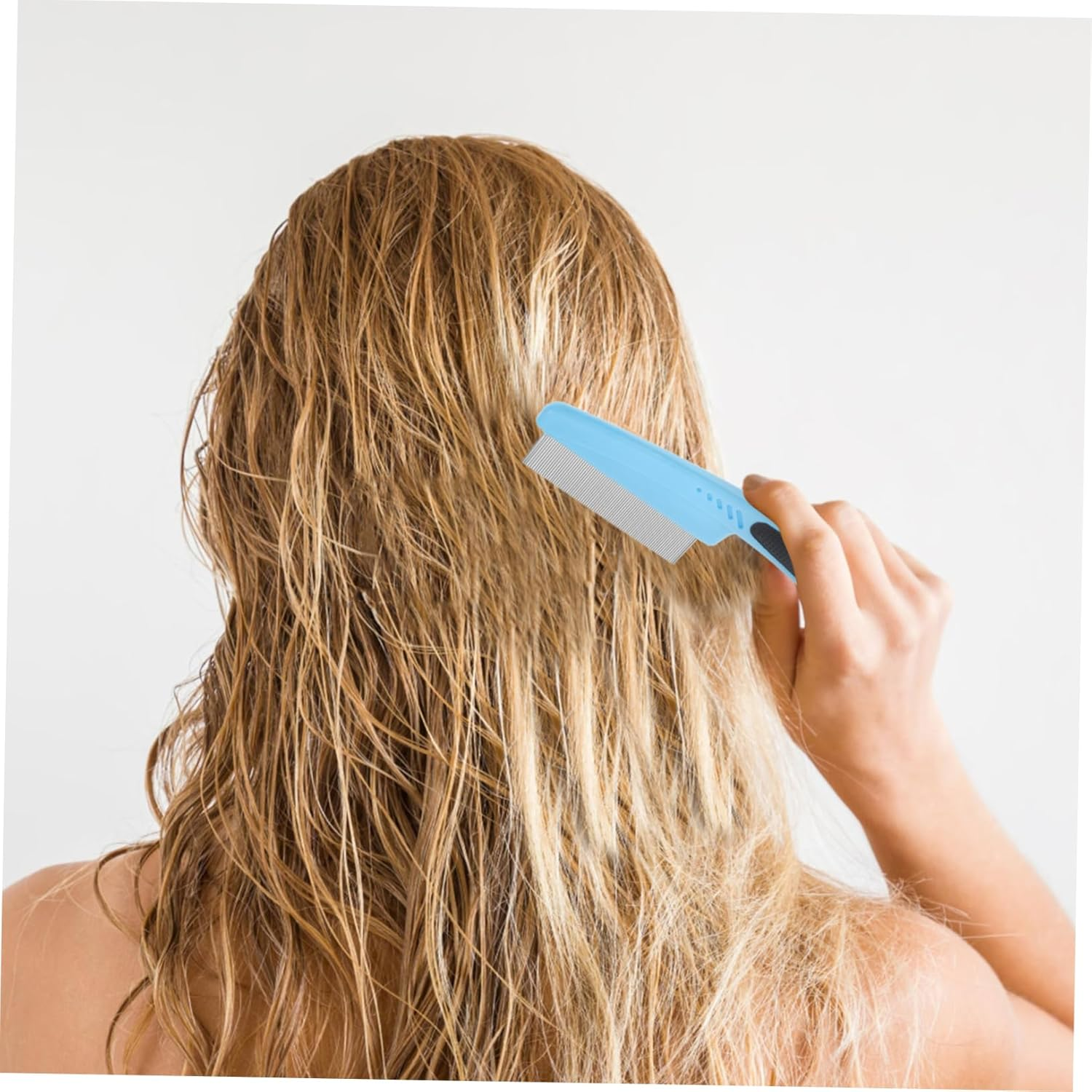 2Pcs Fine Dandruff Comb Stainless Steel Hair Picker for Pets Dandruff Versatile Grooming Tool for Curly Straight Hair image number 5