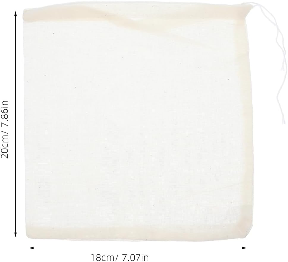 10Pcs Reusable Tea Brew Bags Soup Gravy Filter Bags Large Muslin Drawstring Tea for Loose Leaf image number 1