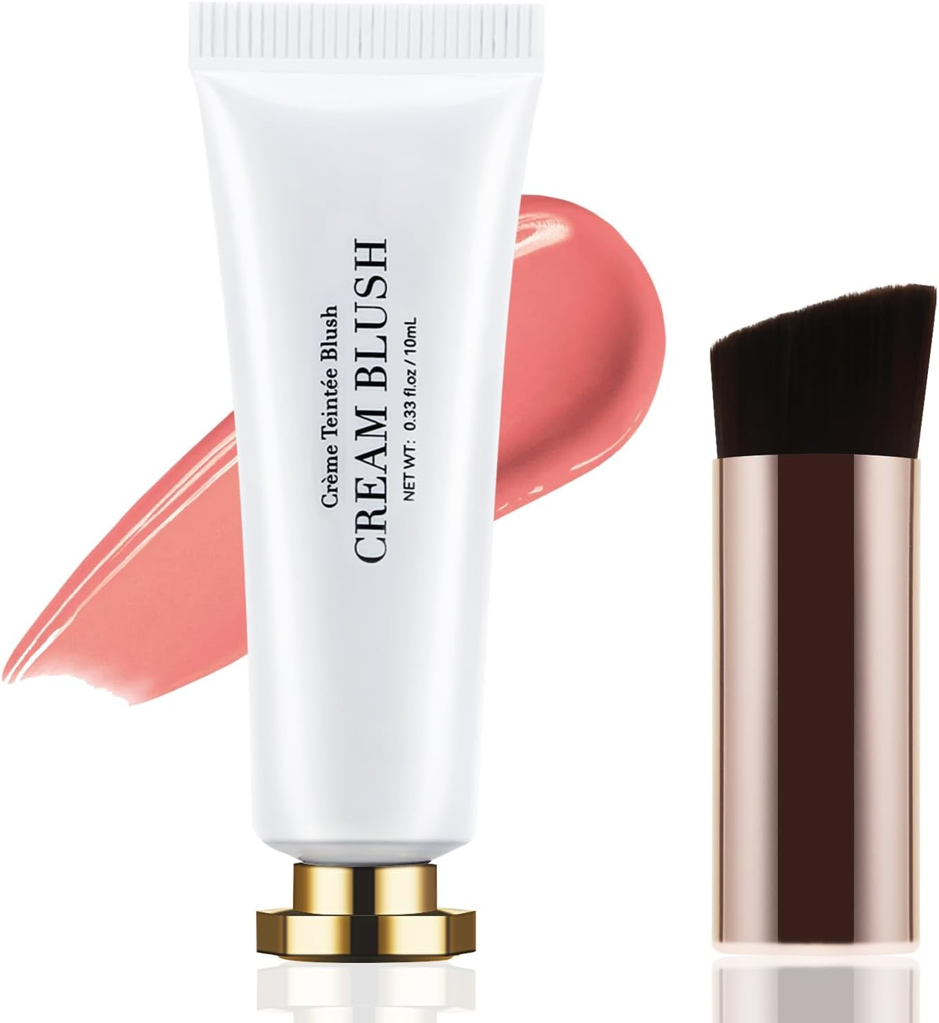 Cream Blush for Cheeks,Liquid Blush with Brush，Long Lasting Blushes Makeup,Highly Pigmented Blusher Gel,Lightweight image number 3