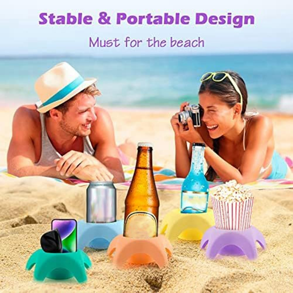 Beach Vacation Essentials Replacement Accessories Beach Cup Holders, Sand Coasters, Beach Travel Essentials for Women image number 6