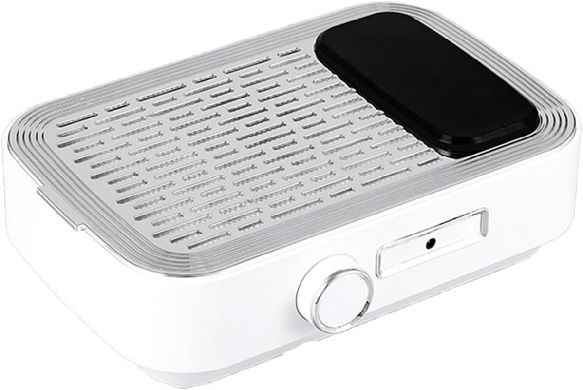 Nail Dust Collector, 150W High Power Charge Nail Vacuum Cleaner Charge Desktop Nail Vacuum Cleaner Manicure Dust Collector Exhaust Fan with Filters(Blue)