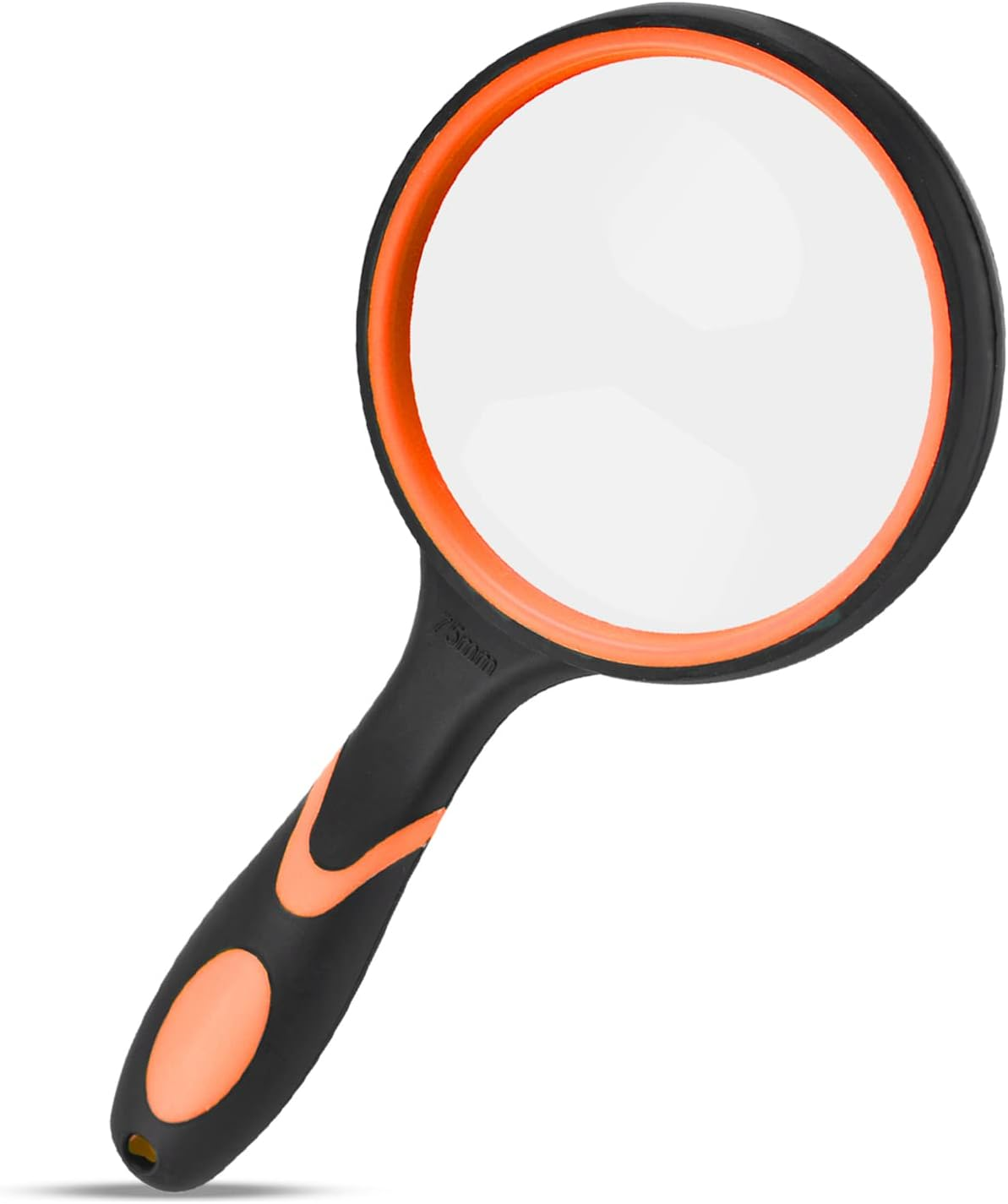 JINGIHE 10X Magnifying Glasses, 1Pc Plastic Page 75Mm Reading Magnifier for Seniors Kids, Handheld Magnifying Glass Study Supplies with Non-Slip Rubber Handle for Book Science Nature Exploration