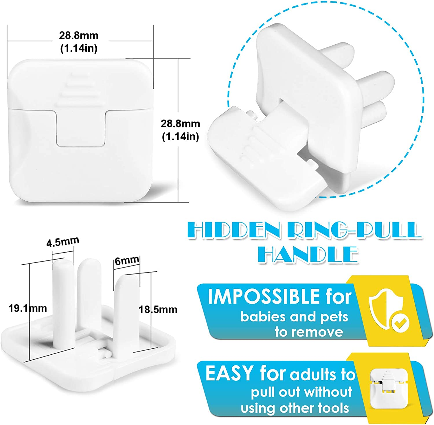 Outlet Covers Babepai 38-Pack Clear Child Proof Electrical Protector Safety Improved Baby Safety Plug Covers