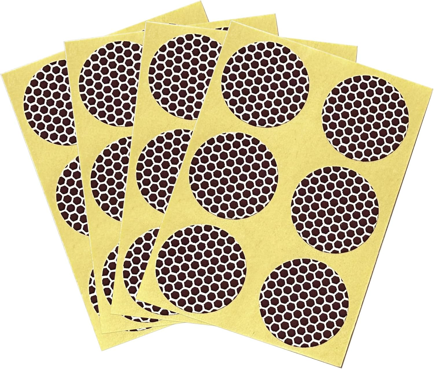 Self-Adhesive Match Striker Paper | 1 Inch Circle Brown Honeycomb Striker 24Pcs | Convenient and Easy-To-Use Match Striker Sticker for Safety Matches (Brown Honeycomb), 25Mm image number 1