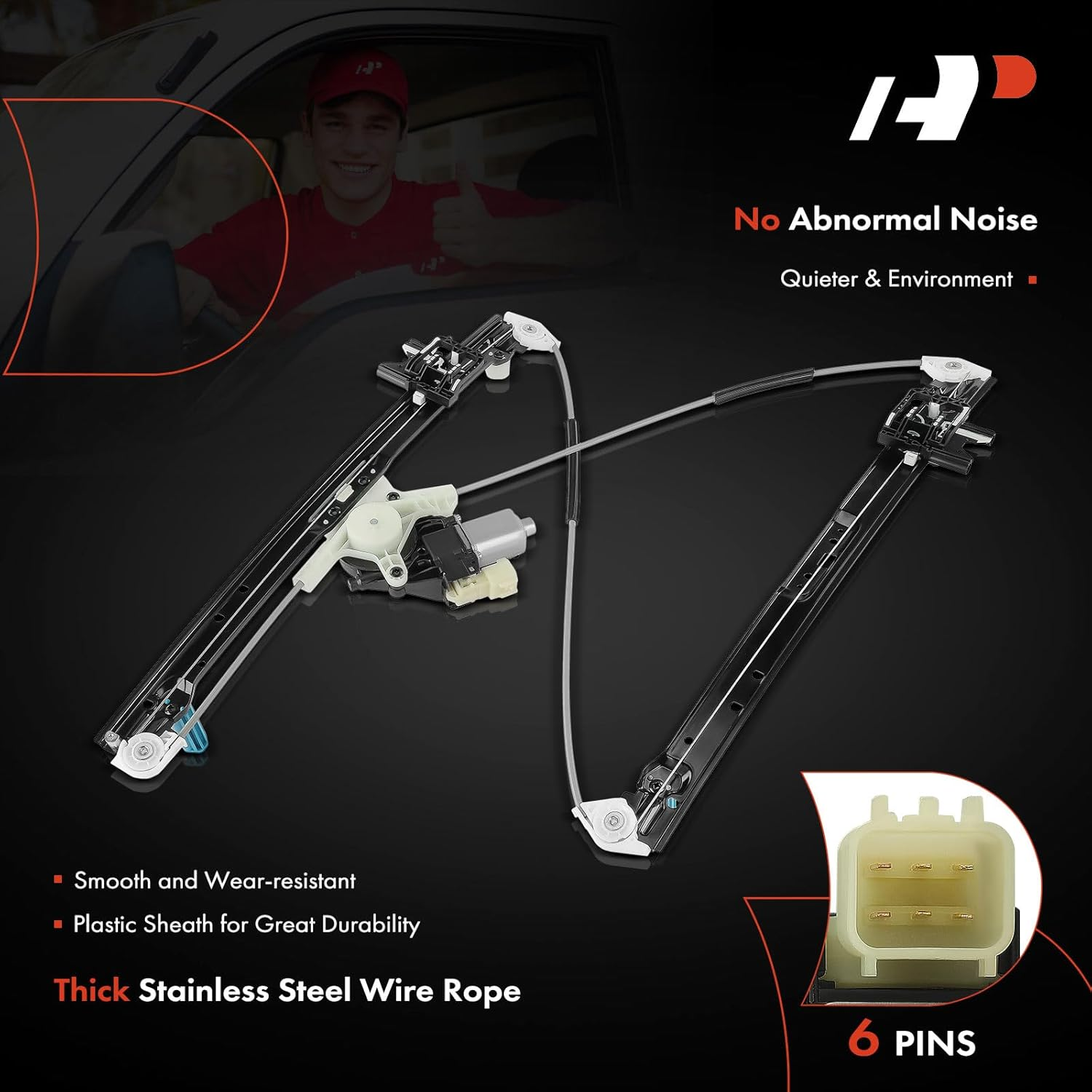 A-Premium Power Window Regulator with Motor Compatible with Land Rover Discovery L462 2017-2020 with Auto-Up Front Driver Side image number 5