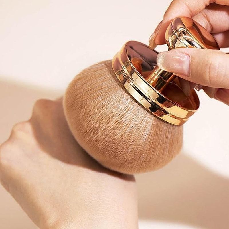 1Pc Extra Large Self Tanning Kabuki Brush - Wide Head Bronzer Body Makeup Brush for Self Tanner and Back Applicator image number 1