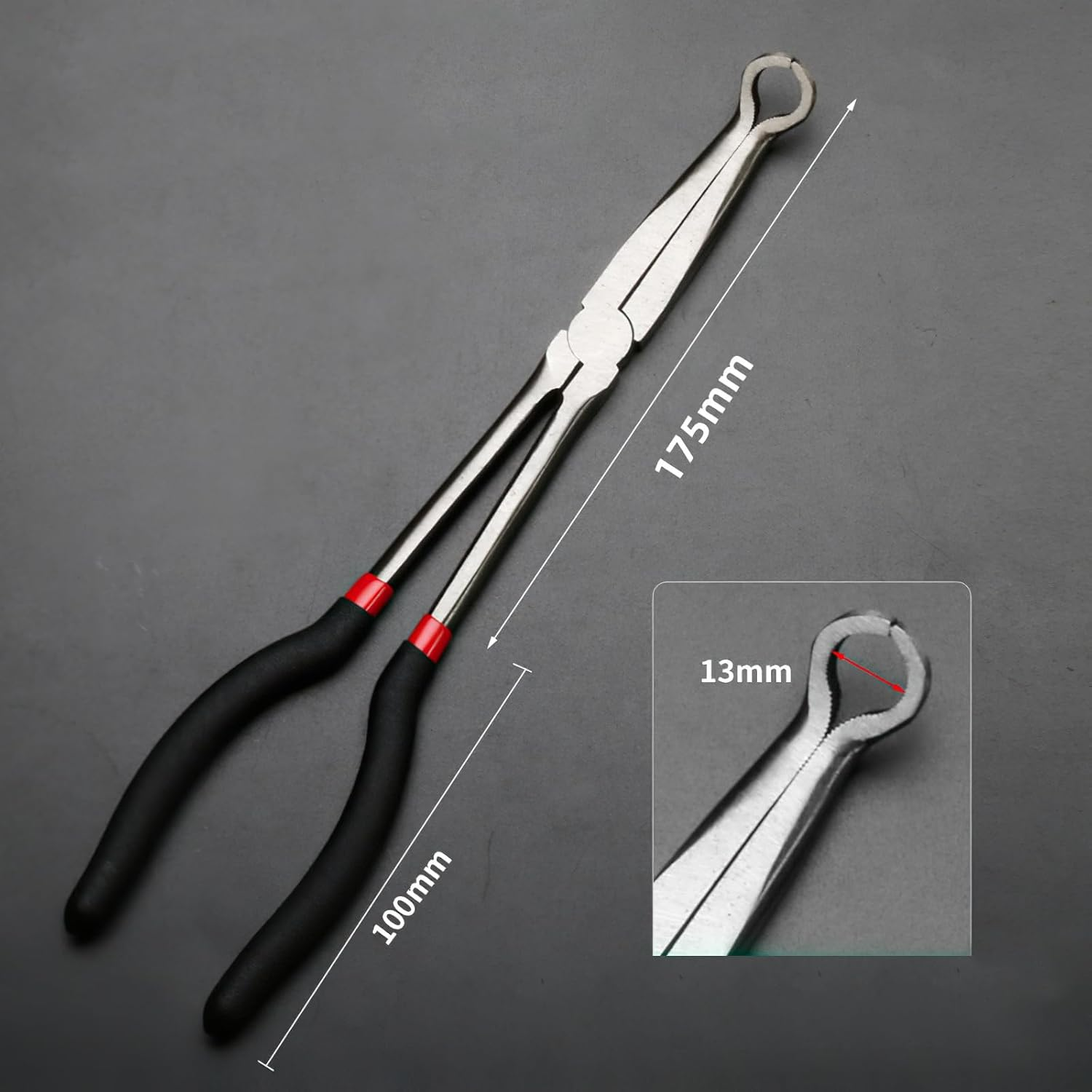Electrical Disconnect Pliers, 11 Inch Automotive Long Spark Plug Removal Tool for Connectors, Fuel Line Disconnect Pliers image number 4