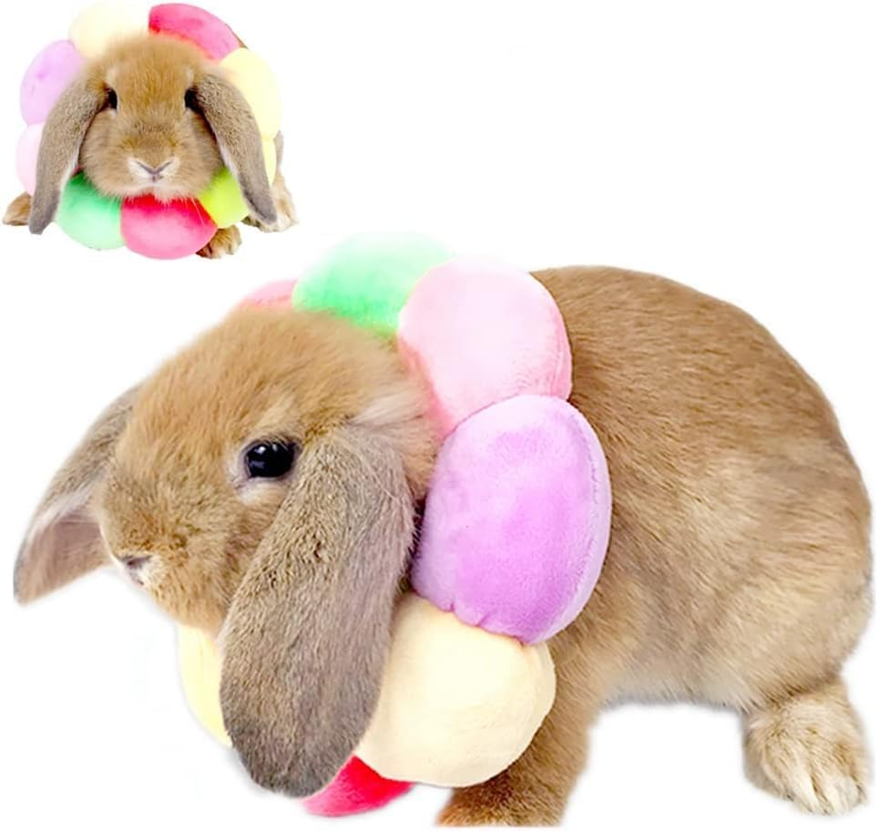 Adjustable Rabbit Protection Cone Collar,Soft Pet Recovery Collar for after Surgery Wound Healing (Seven Colors, XS) image number 3