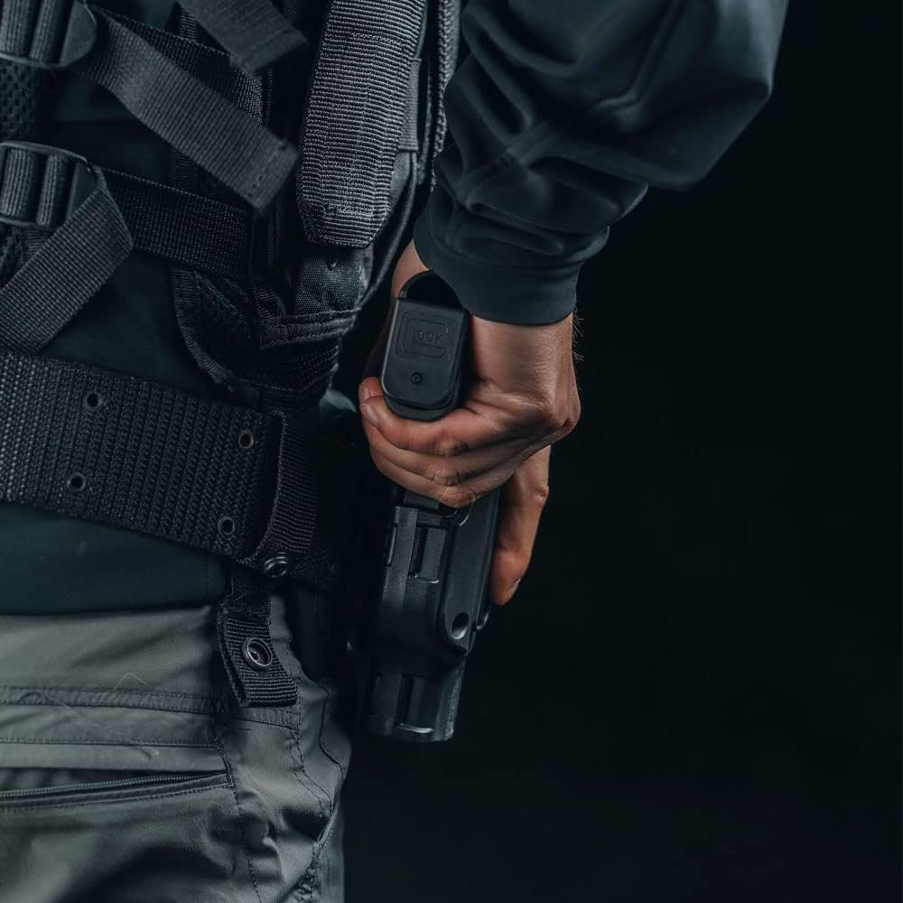 Glock 19 Belt Clip Holster, OWB for Glock 19 23 32 Gen 1-5, Tactical Right Hand Auto Lock Released outside Waist image number 6