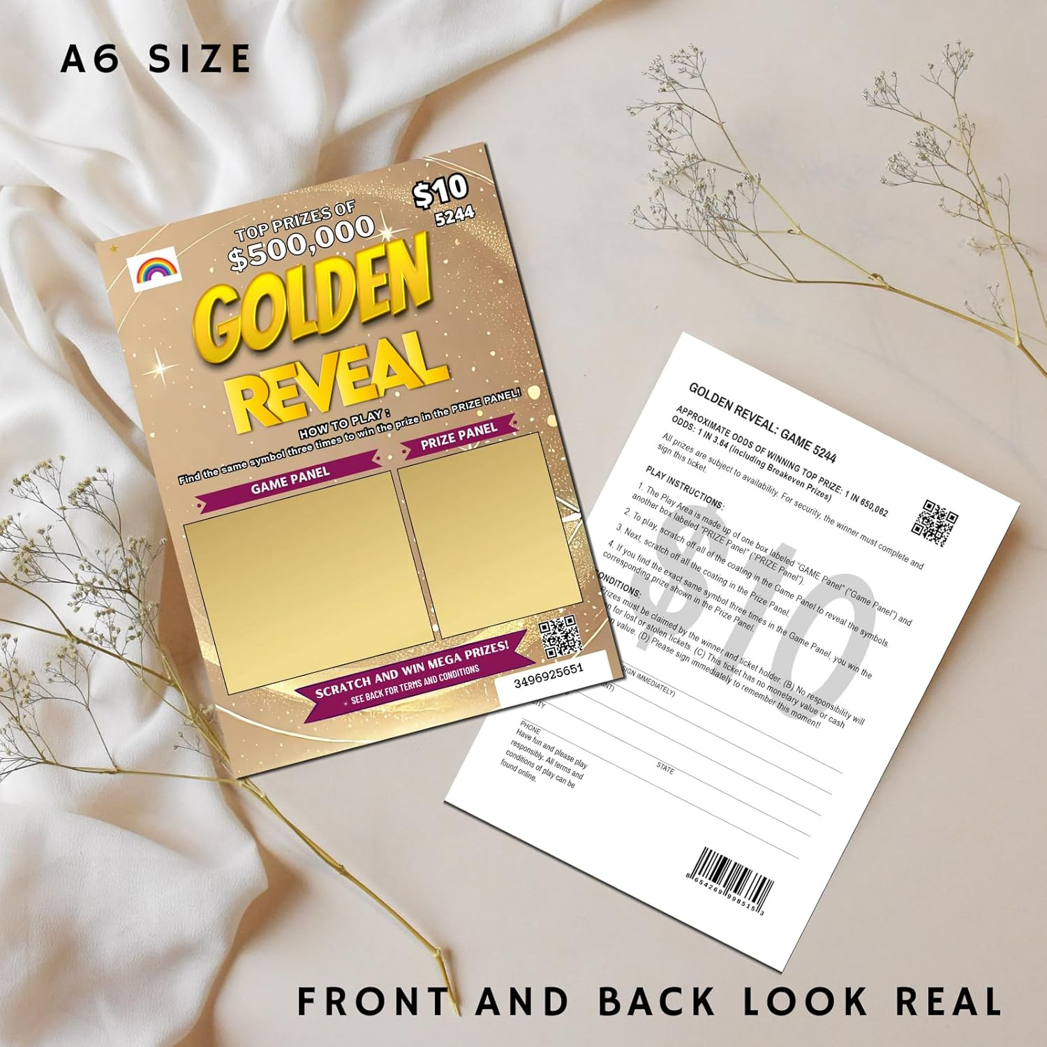 5 Pack Pregnancy Announcement Lottery Scratch Cards, Baby Announcement Cards, Pregnancy Announcement Idea, Family and Grandparents