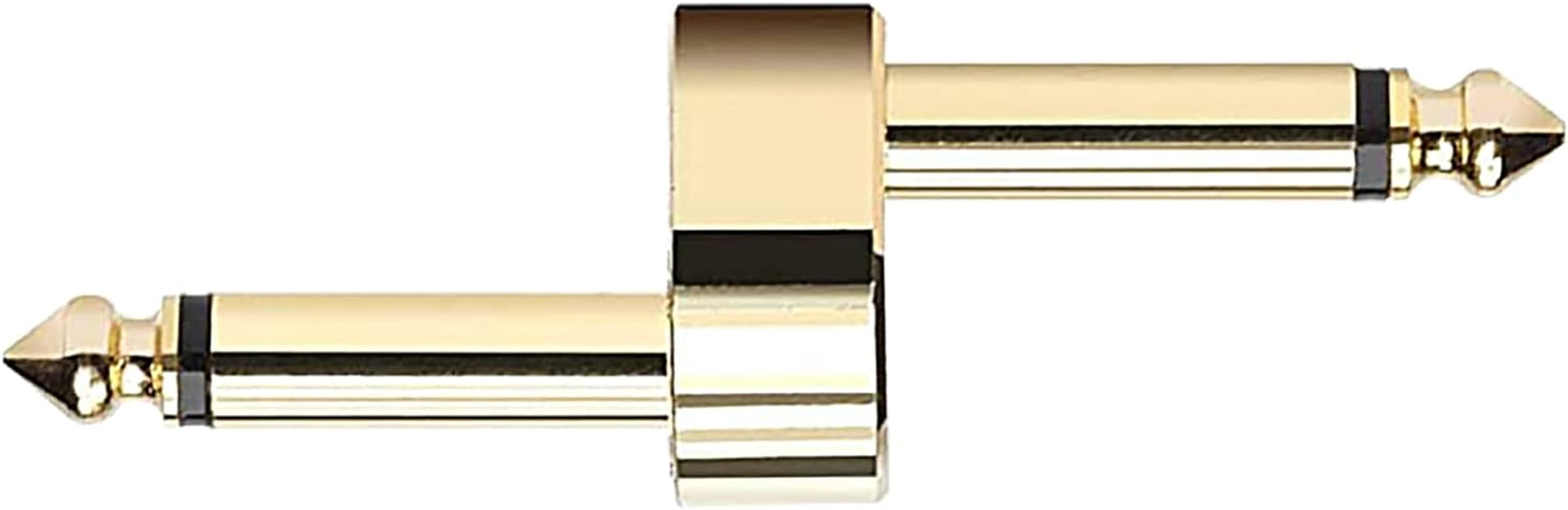 4Pack Tunghey 1/4 Inch Pedals Coupler Z Type 6.3Mm Guitar Pedal Connectors TS Copper Male Connector for Effect Pedalboard Space Saving Gold Plated image number 4