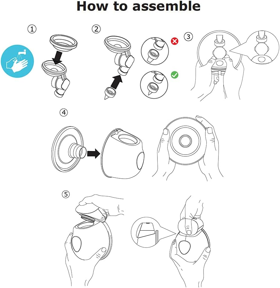 Eacam Wearable Breast Pump Hands Free Electric Single Portable Wearable Breast Cup 8Oz/ 240Ml Bpa-Free 3 Modes 10 Suction Levels Comfort Breastfeeding Milk Collector with 24Mm Flange image number 2