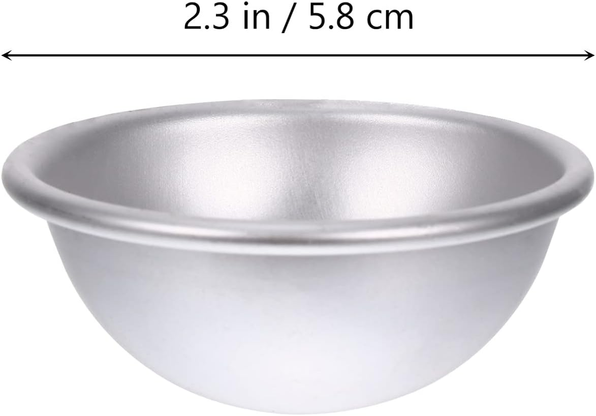 SEWACC 36Pcs DIY Bath Salts Salt Balls Bath Bomb Molds Semicircular Aluminum Molds for Gifts Decorations