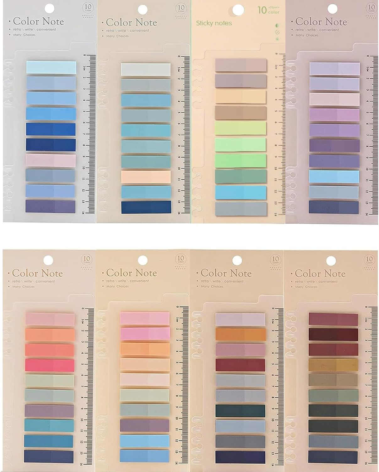 1600Pcs Sticky Tabs for Annotating Books, Clear Sticky Notes for Binders, Page Markers for Notebooks, Multi-Colored Writable and Repositionable Book Flags Strip Index Tabs image number 2