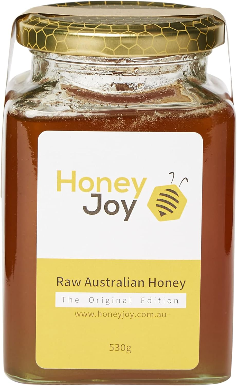 Honey Joy Raw Australian Honey - Original Edition 530G. Pure, Unfiltered, Unpasteurized. Rich Natural Flavor, 140 KJ of Energy, Zero Fat & Carbs, Only Natural Honey Sugars. Perfect for Foods, Cooking image number 1