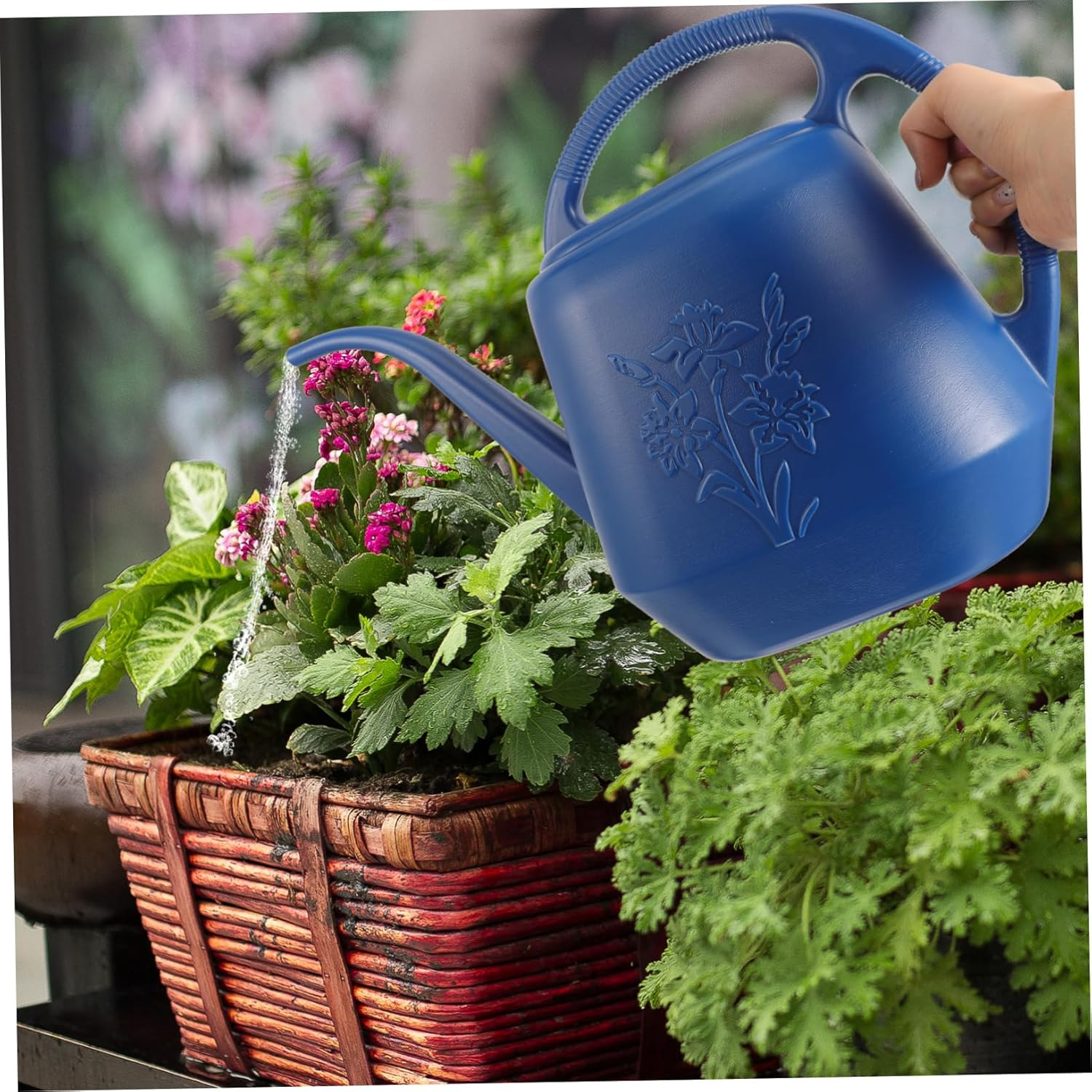 Long Spout Watering Can Elephant Watering Pot 4L Thickened Plastic Sprinkling Can for Indoor and Outdoor Garden Succulent Plants image number 4