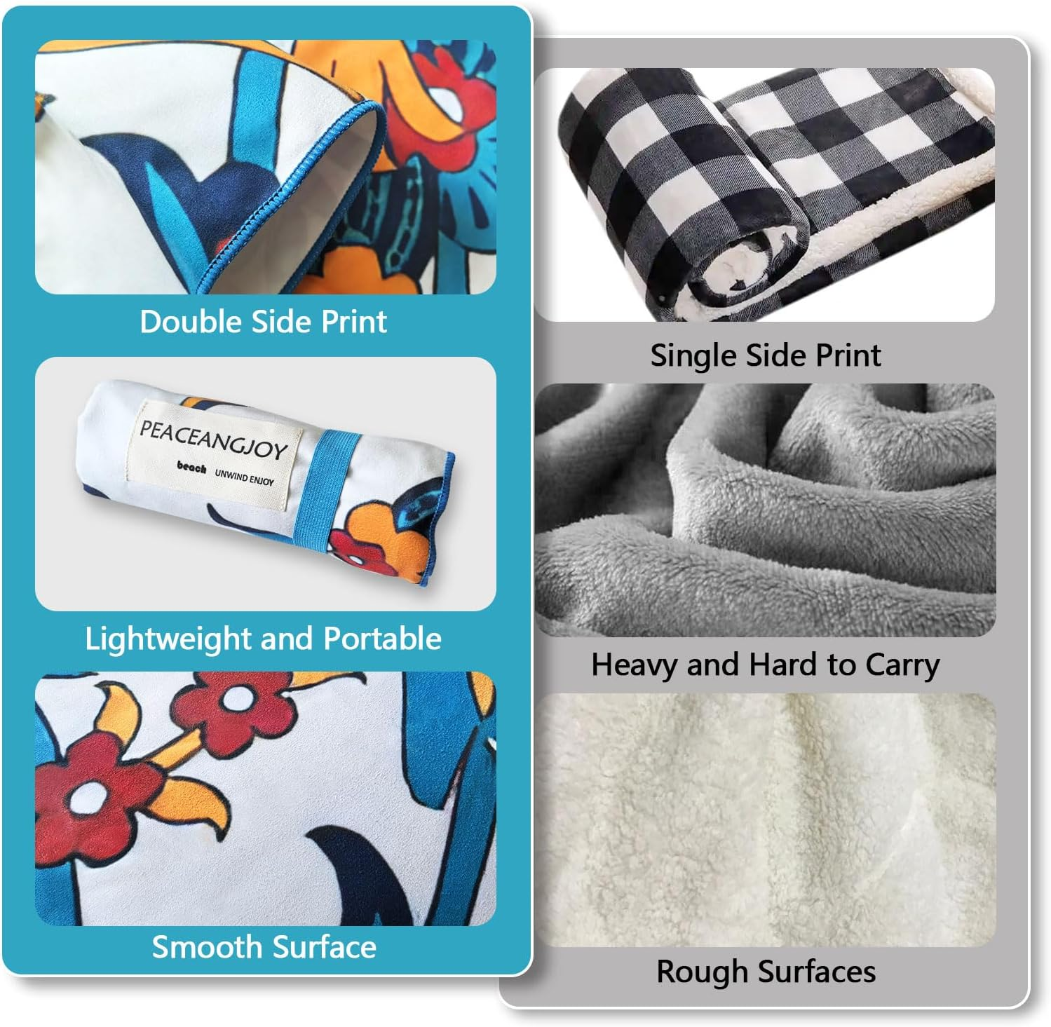 Beach Towel &ndash; Tropical Retro Style with a Unique Design, Large (90 * 160CM) Made from Double Sided Print 250 GSM Thick Microfiber Suede Quick Dry Oversized for Kids & Adults image number 6