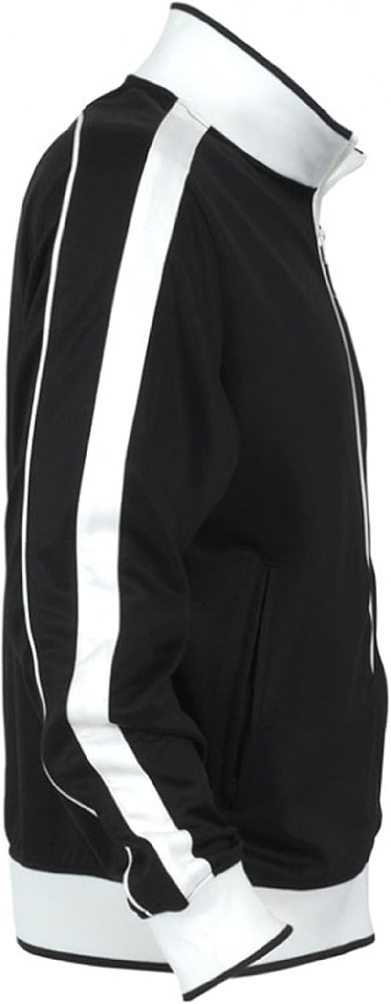 Identitee Men'S Varsity Track Top Long Sleeve Winter Jumper Jacket, Navy/White, 3X-Large image number 1