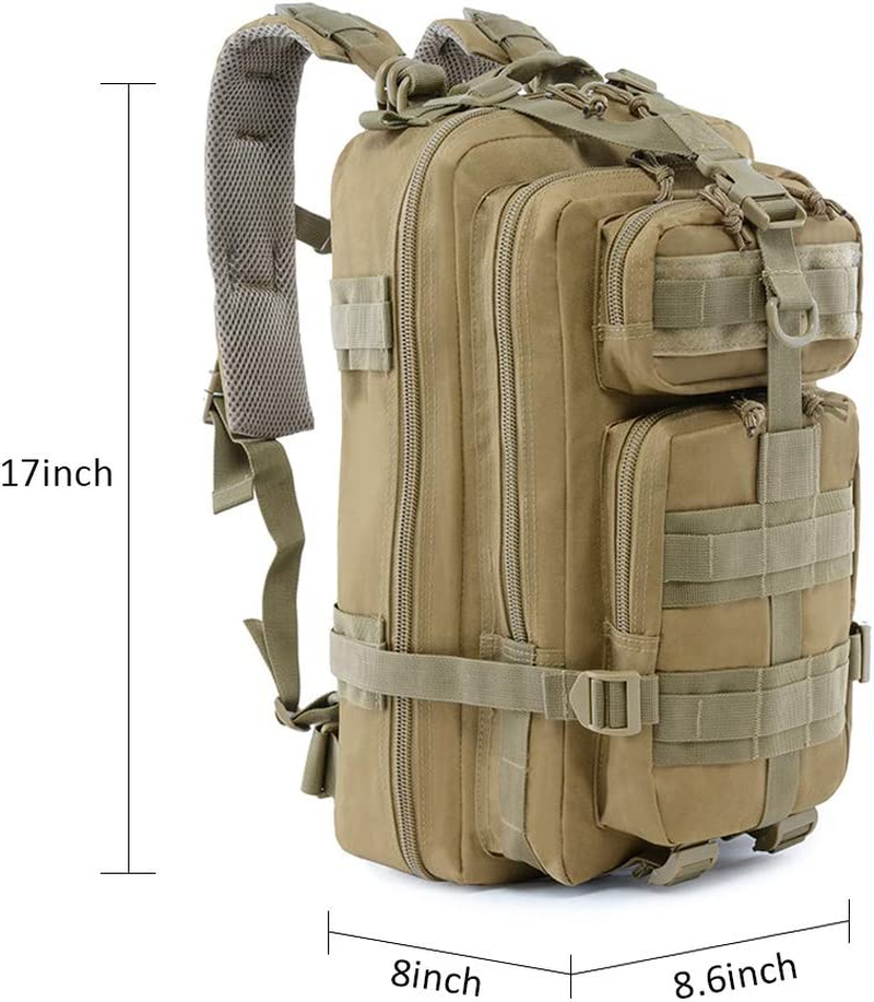 ROARING FIRE Military Tactical Assault Backpack, EDC Outdoor Backpack, Trekking Backpack, 30L Army Rucksack Molle Pack, Go Bag, Get Home Bag for EDC, Tactical Use, Camping, Hiking image number 6
