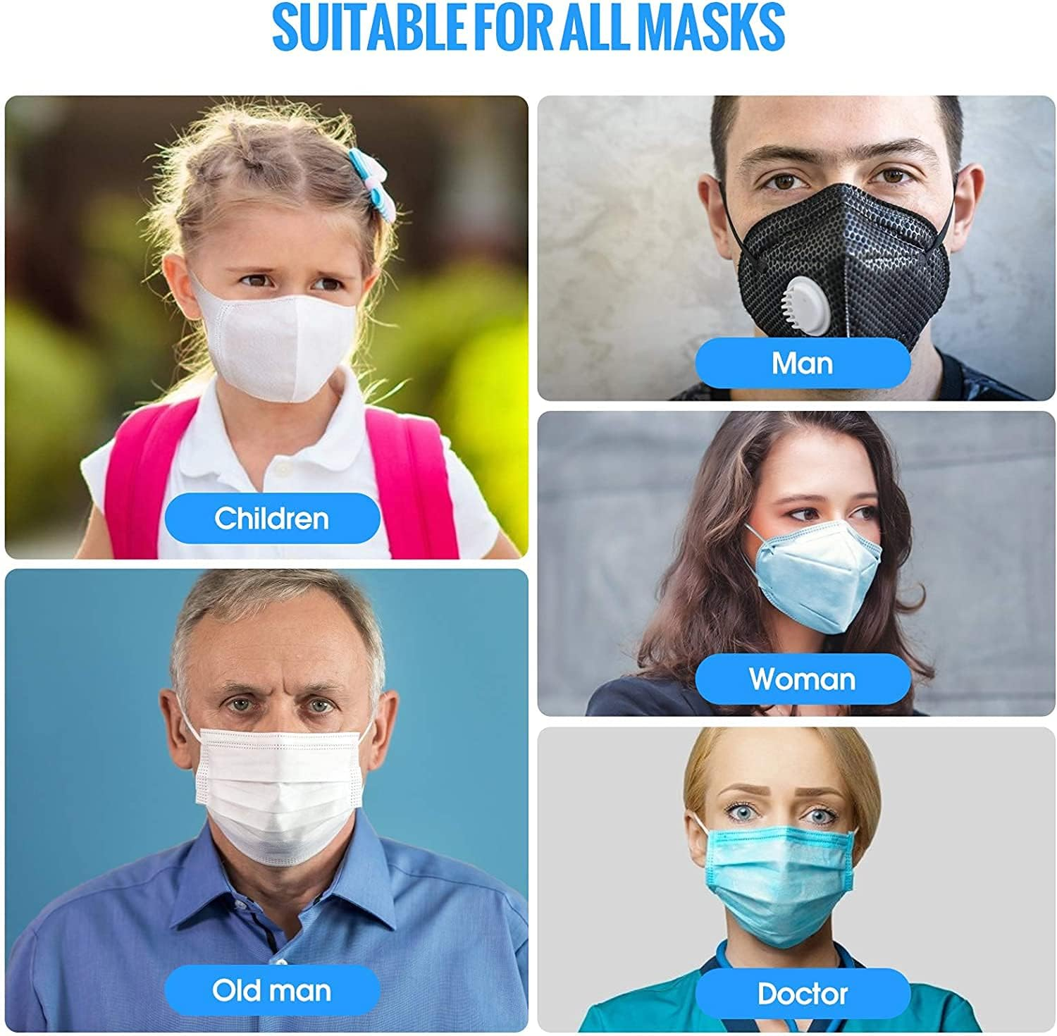 Mask Extender Strap 12Pcs,Ear Savers for Masks,Mask Holder Mask Extenders,Masks Extension Hook Adjustable for Extending Masks Buckle Ear Protectors,Compatible with All Masks and Kid Mask image number 2