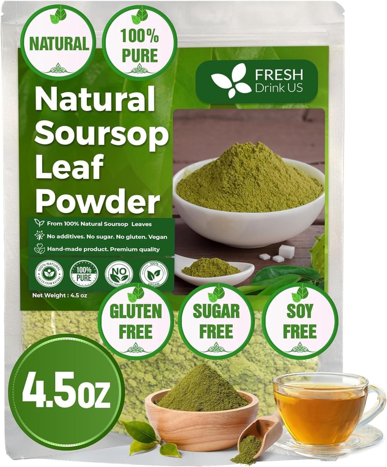 200G Soursop Leaves Powder Helthy Hand Picked Leaves Powder No Additives Well Cleaned Grade a Yoghy Product image number 3