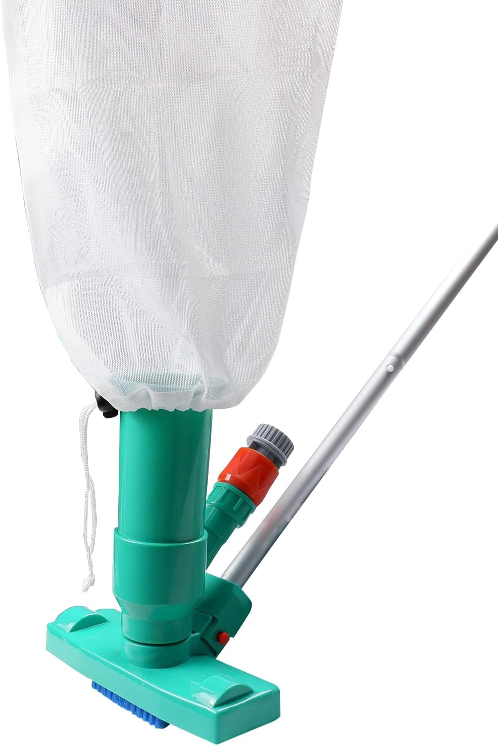POOLWHALE Portable Pool Vacuum Jet Underwater Cleaner W/Brush,Bag,6 Section Pole of 56.5"(No Garden Hose Included),For above Ground Pool,Spas,Ponds & Fountains image number 1