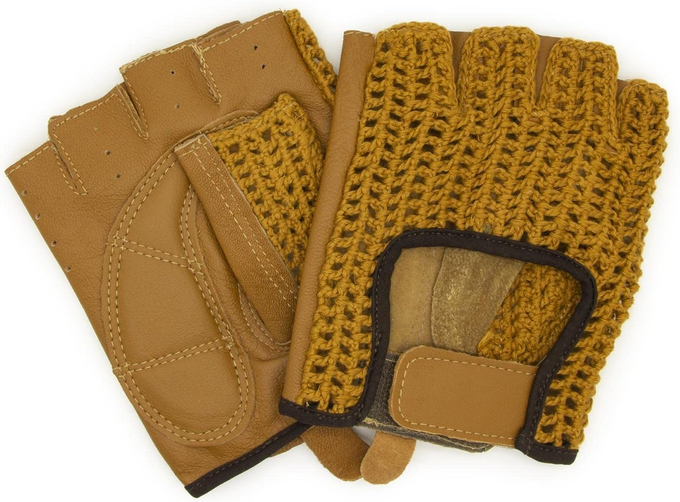 Adapter Universe Driver'S Gloves Retro Vintage Leather Fingerless Driving Gloves Bicycle