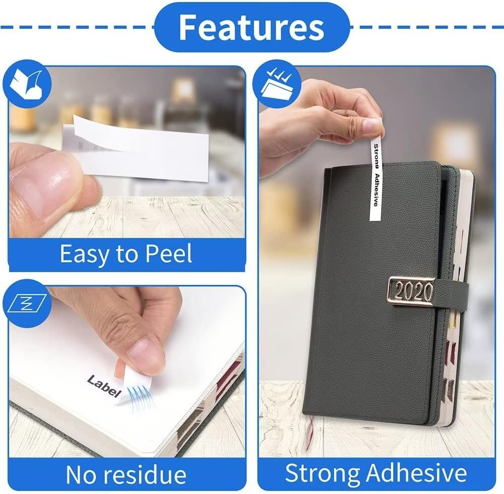 Fimax 4 Packs Tz-231 Tze-231 Label Tape Compatible for Brother P Touch Label Refills, Black on White 0.47'' X 26.2Ft (12Mm/8M),Replacement for Brother Label Maker PT-H105 PT-H107B PT-P300BT image number 5