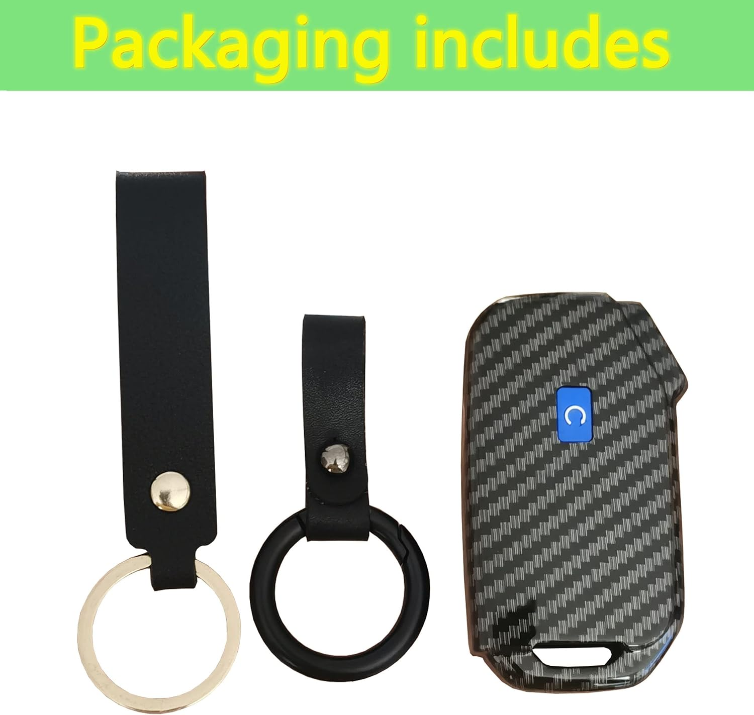 For Kia Key Fob Cover Protector Shell Keyless Remote Control Smart Key with Keychain Fit for Kia Ceed Cerato Forte NIRO Seltos Sorento Soul Sportage Telluride (Blue) image number 4